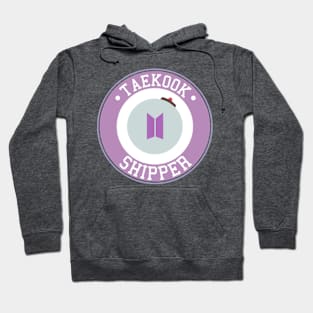 BTS Taekook shipper logo emblem typography Hoodie